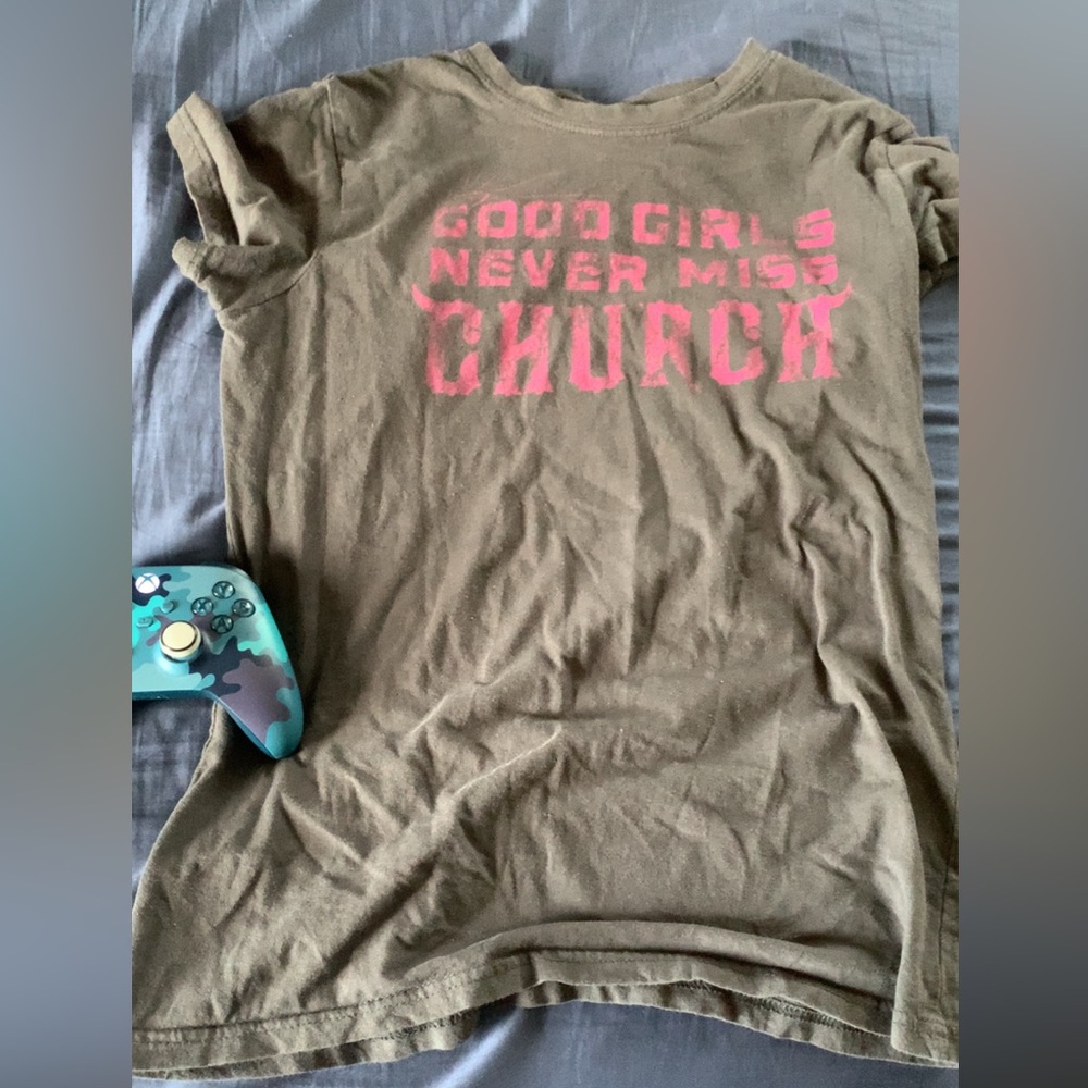 Tultex Brown and Pink Short Sleeve Tee
